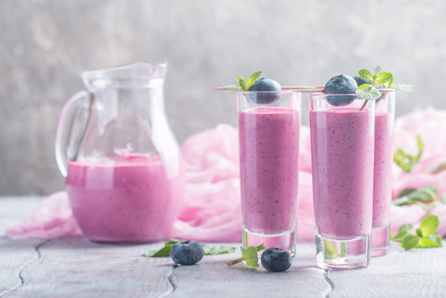 Herbal Blueberry Oatmeal Smoothie